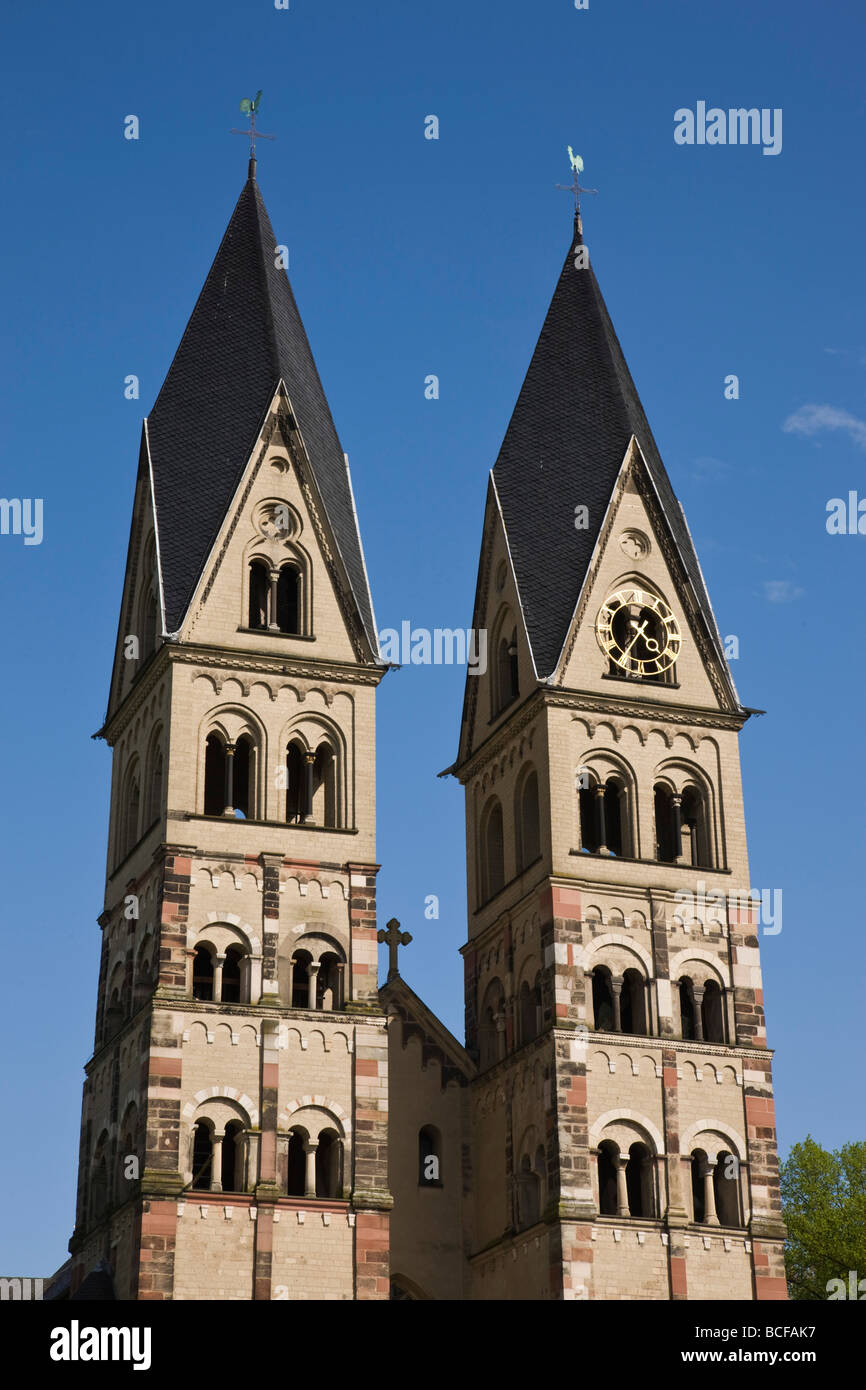 Allemagne, Rhénanie-Palatinat, Koblenz, Basilique St Kastor Banque D'Images