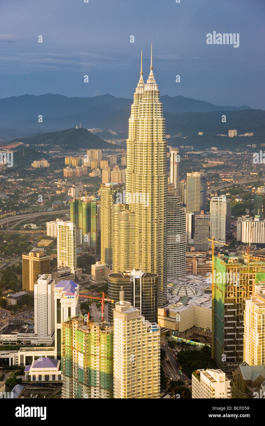 La Malaisie, Kuala Lumpur, Tours Jumelles Petronas Banque D'Images