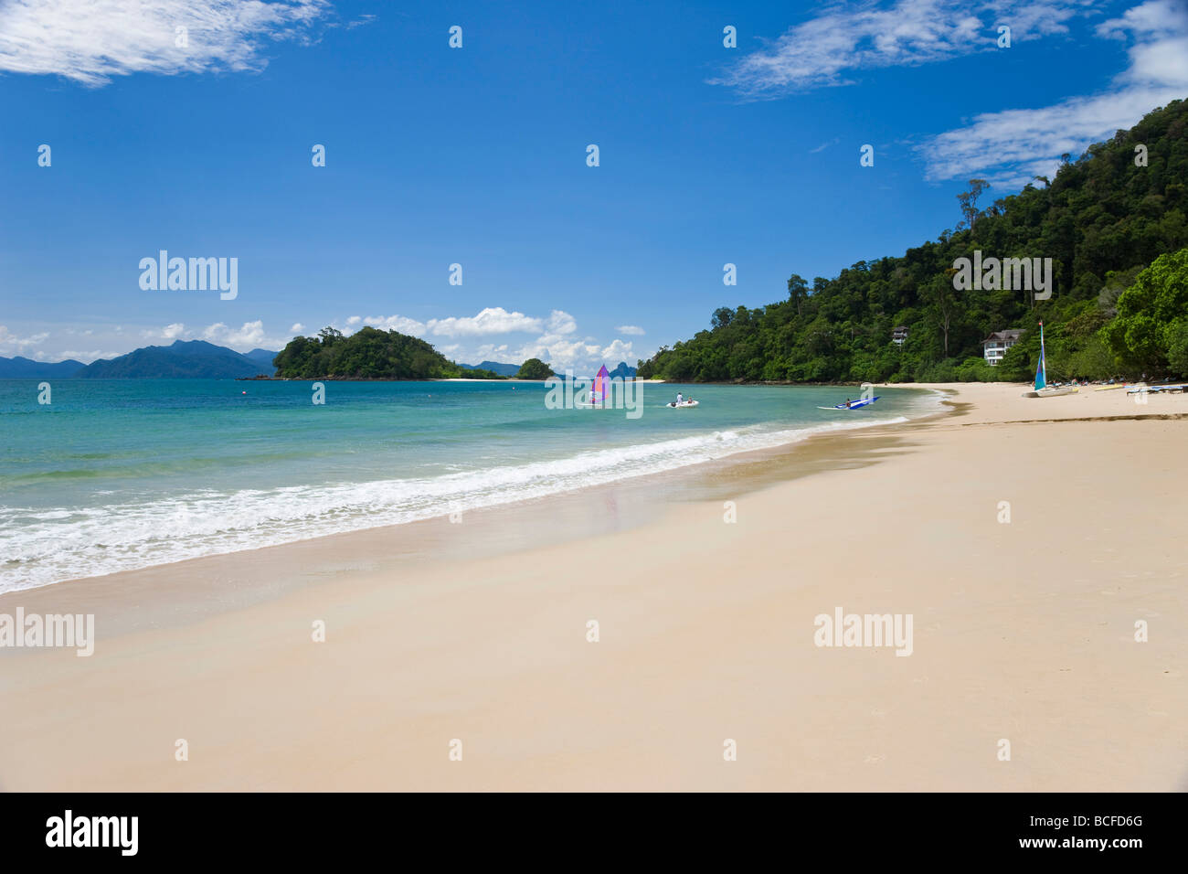 La Malaisie, l'île de Langkawi, Kuah Pulau Pulau Langkawi, plage, Banque D'Images
