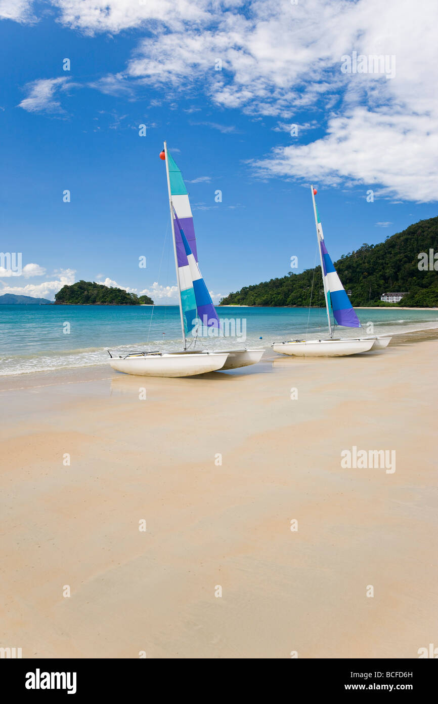 La Malaisie, l'île de Langkawi, Kuah Pulau Pulau Langkawi, plage, Banque D'Images