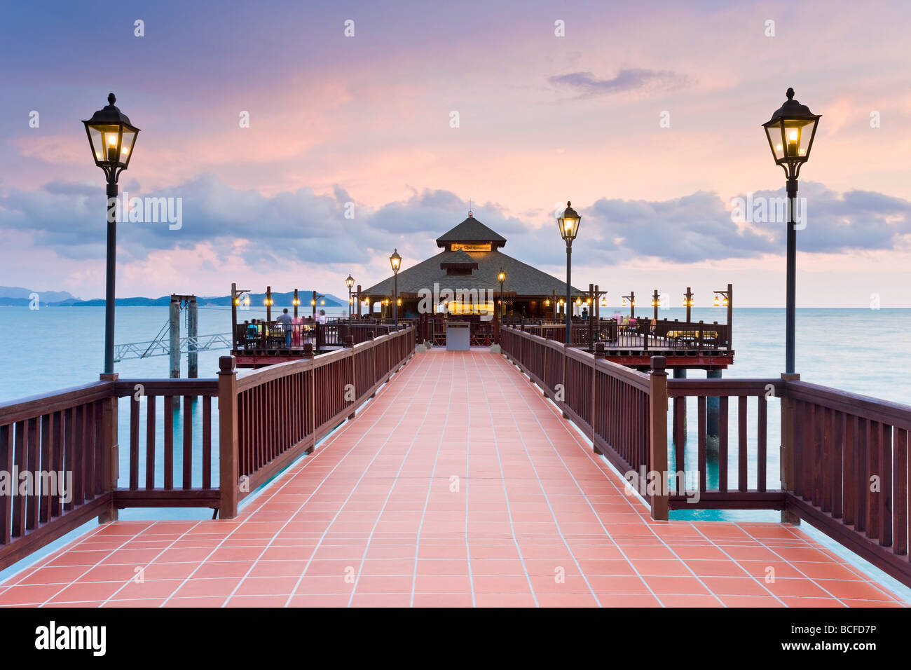 La Malaisie, l'île de Langkawi, Pulau Langkawi, Pier Banque D'Images