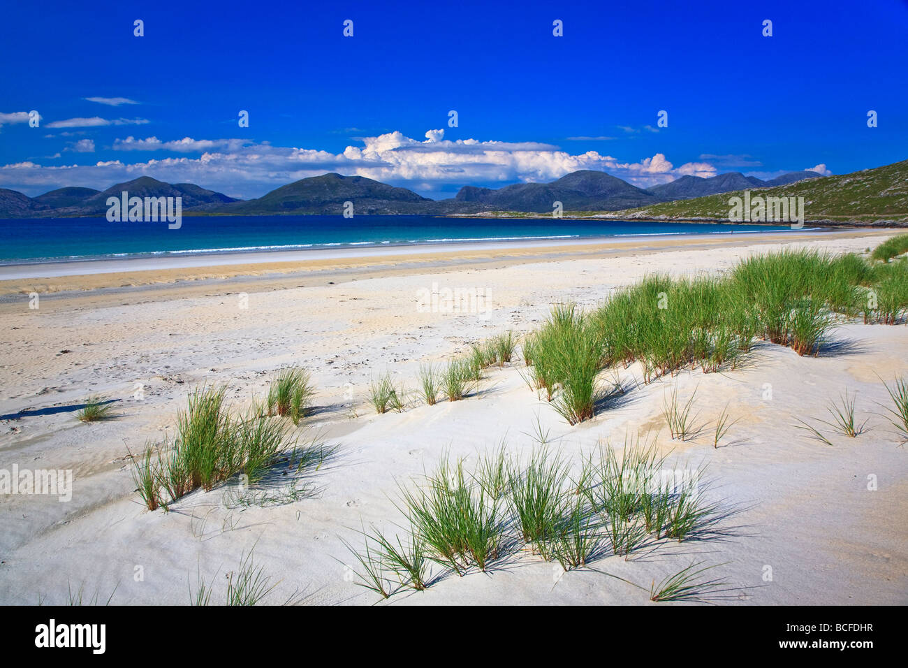 Plage de sable près de Luskentyre Isle of Harris, Outer Hebrides, Western Isles, Écosse, Royaume-Uni 2009 Banque D'Images