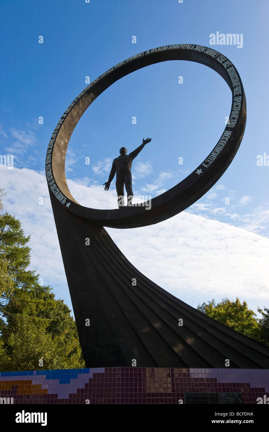 La Russie, de la Baltique, Kaliningrad, Monument cosmonaute Banque D'Images