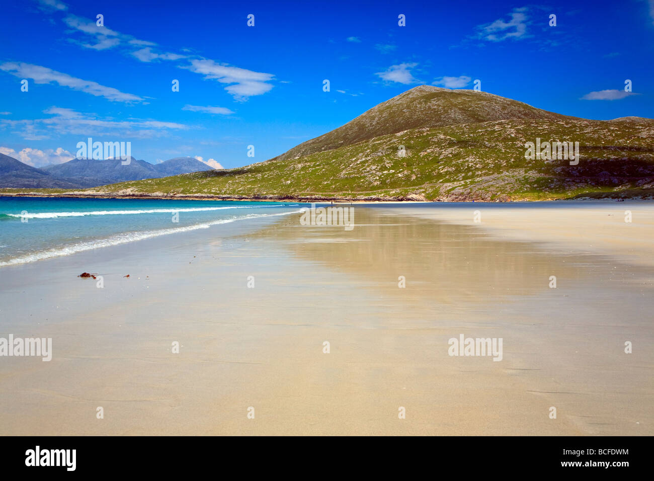 Plage de sable près de Luskentyre Isle of Harris, Outer Hebrides, Western Isles, Écosse, Royaume-Uni 2009 Banque D'Images