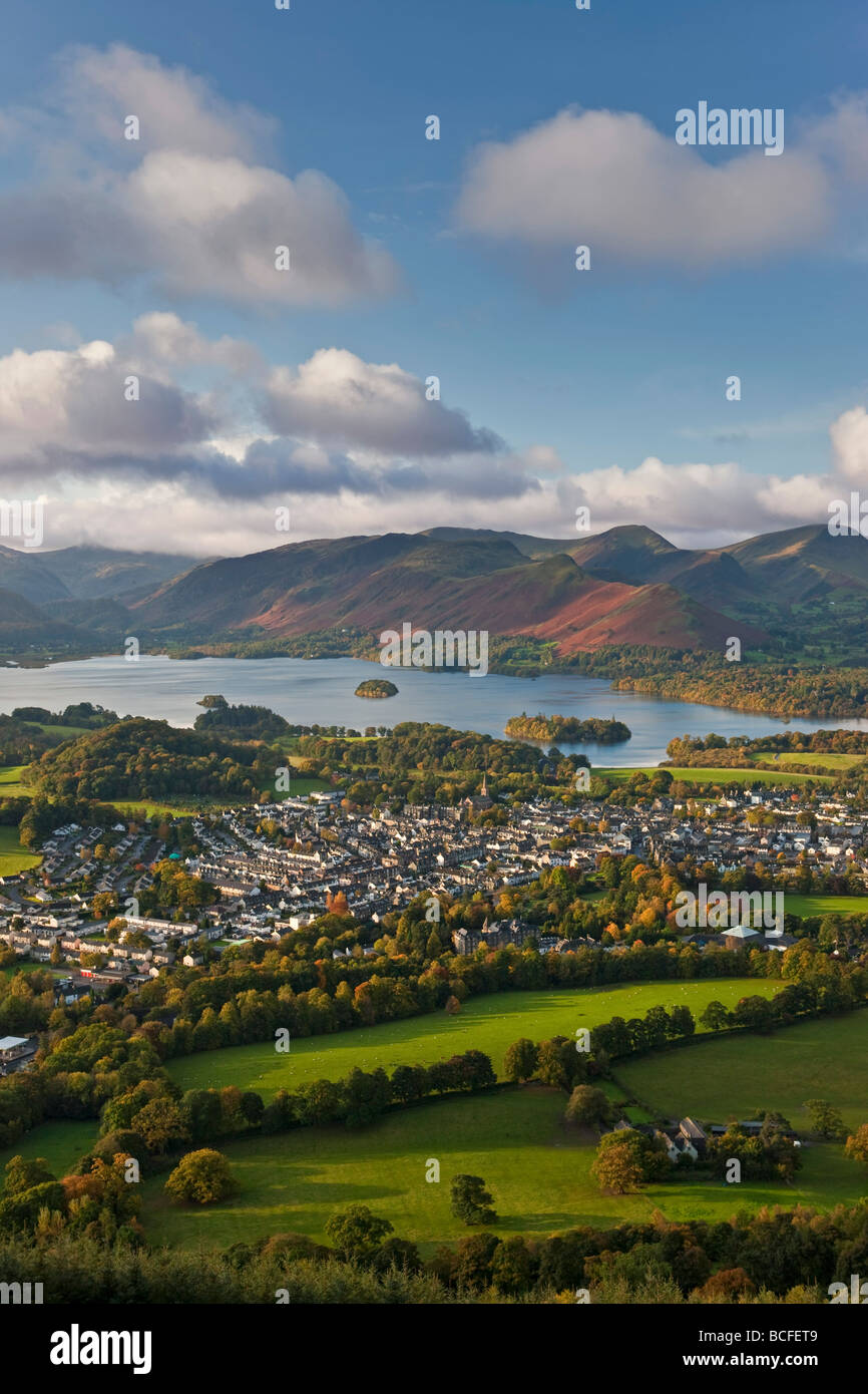 L'Angleterre, Cumbria, Lake District, Keswick et Derwent Water Banque D'Images