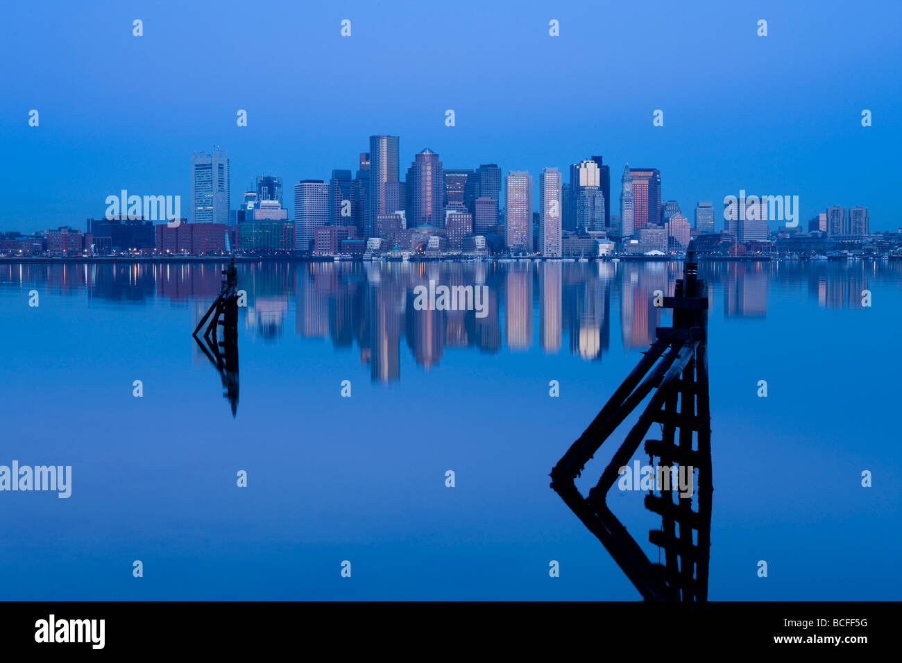 États-unis, Massachusetts, Boston, du quartier financier de l'Aéroport Logan, East Boston Banque D'Images