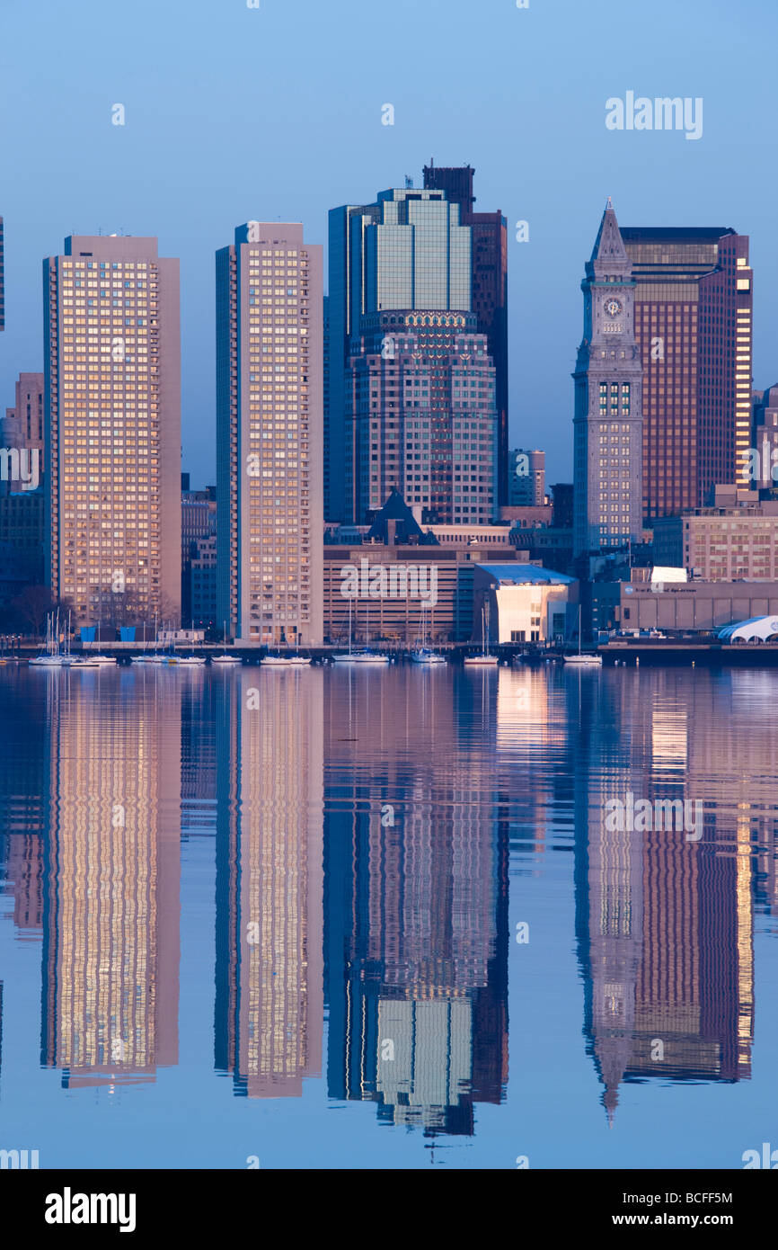 États-unis, Massachusetts, Boston, du quartier financier de l'Aéroport Logan, East Boston Banque D'Images