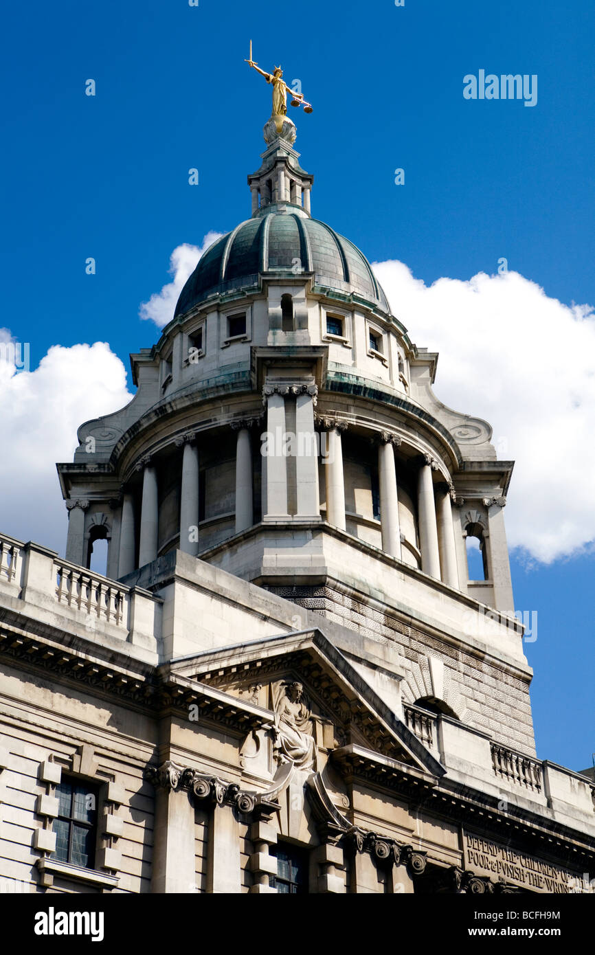 Cour pénale Old Bailey Londres Banque D'Images