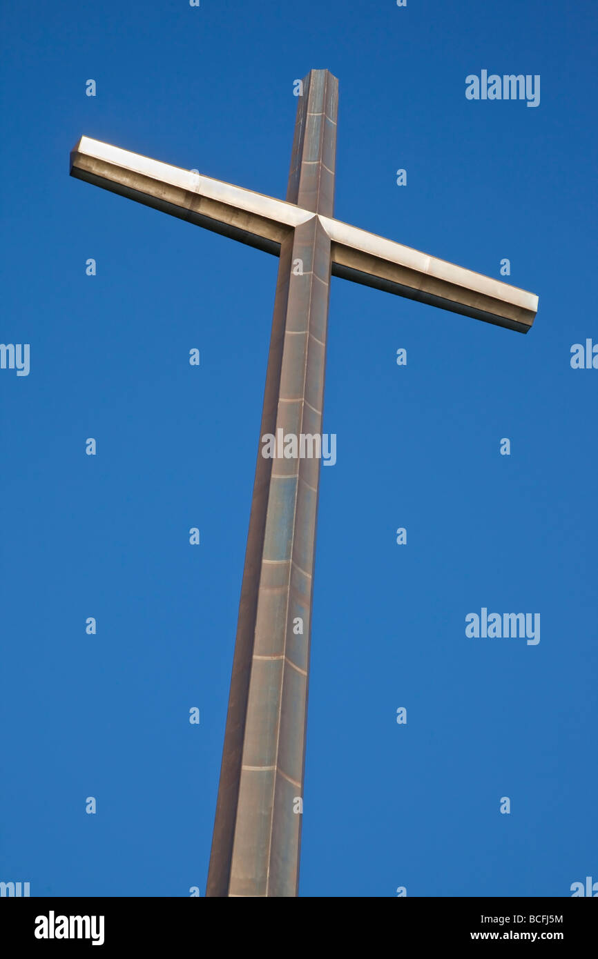 Les 208 ft croix marquant l'endroit où la première messe catholique a été donné aux Etats Unis. Sept 08,1565. St Augustine, en Floride. Banque D'Images