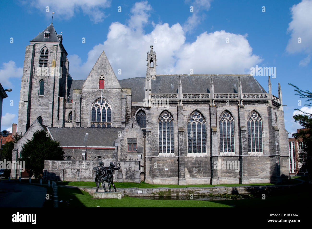 Ville historique belge Kortrijk Belgique Flandre Occidentale Banque D'Images