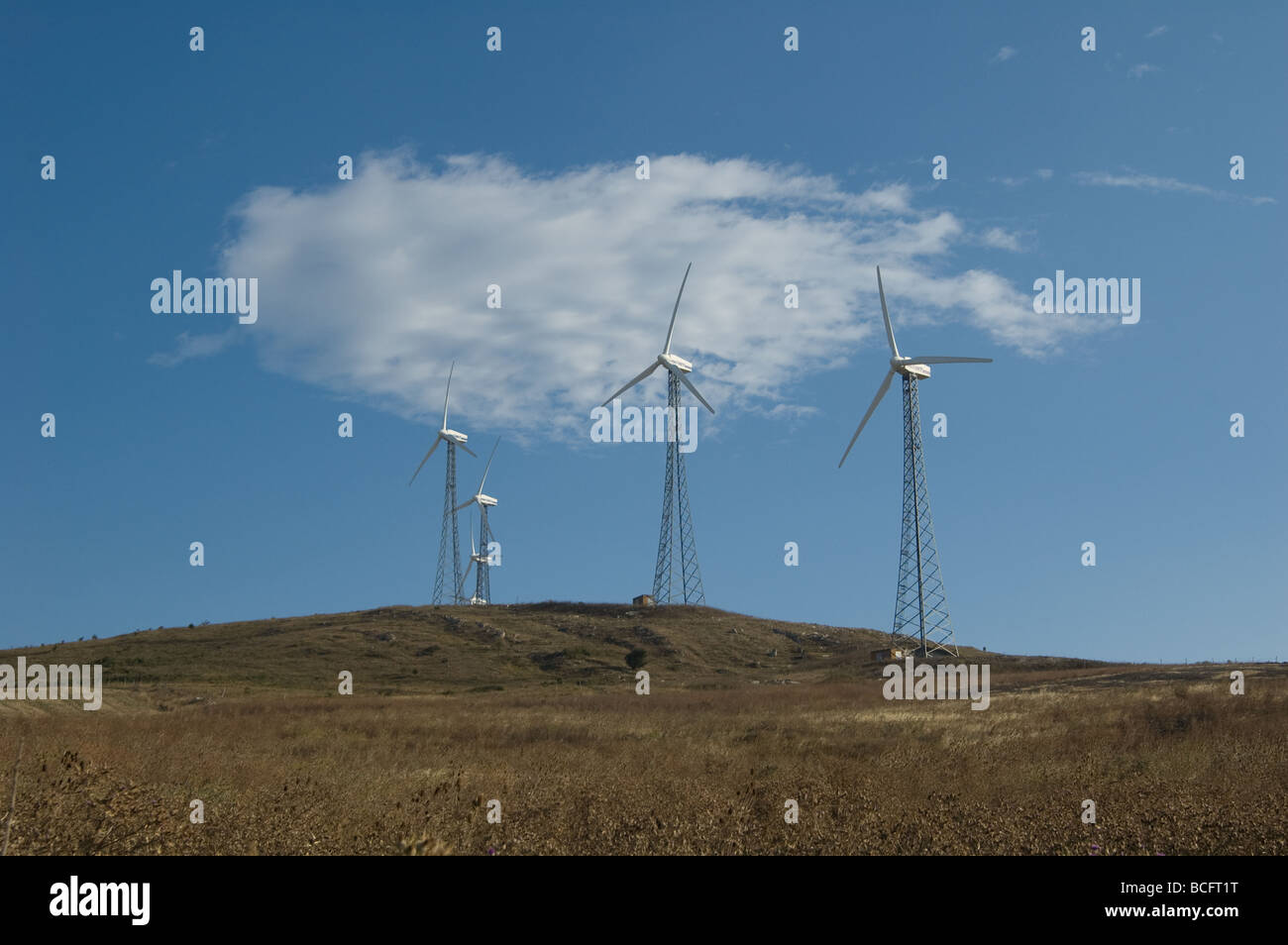 Éoliennes Alberona Italie Banque D'Images