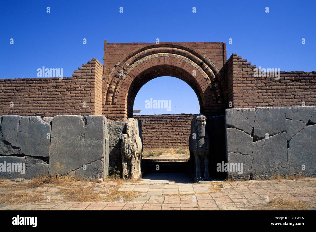 L'Iraq reste à Nimrud archéologique Banque D'Images