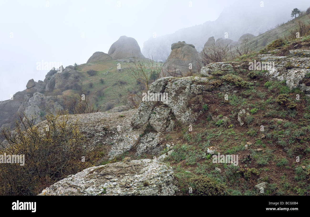 Rocky Mountain (Demerdzhi Mount, Crimea, Ukraine) Banque D'Images