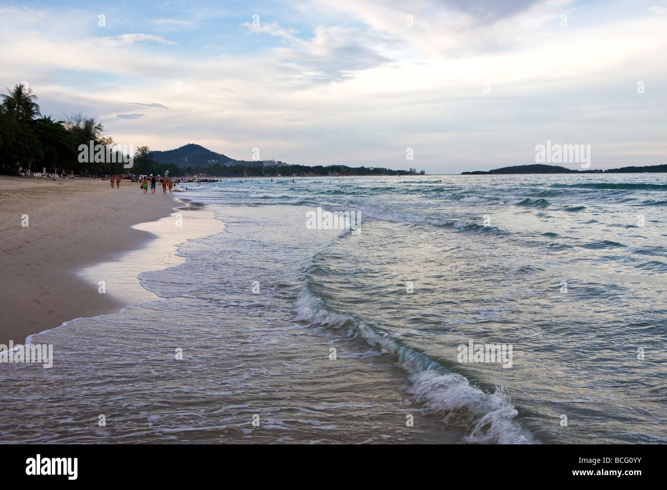 La plage de Chaweng à Koh Samui, Thaïlande Banque D'Images