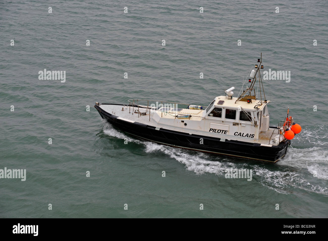 Harbour bateau pilote à Calais France Banque D'Images