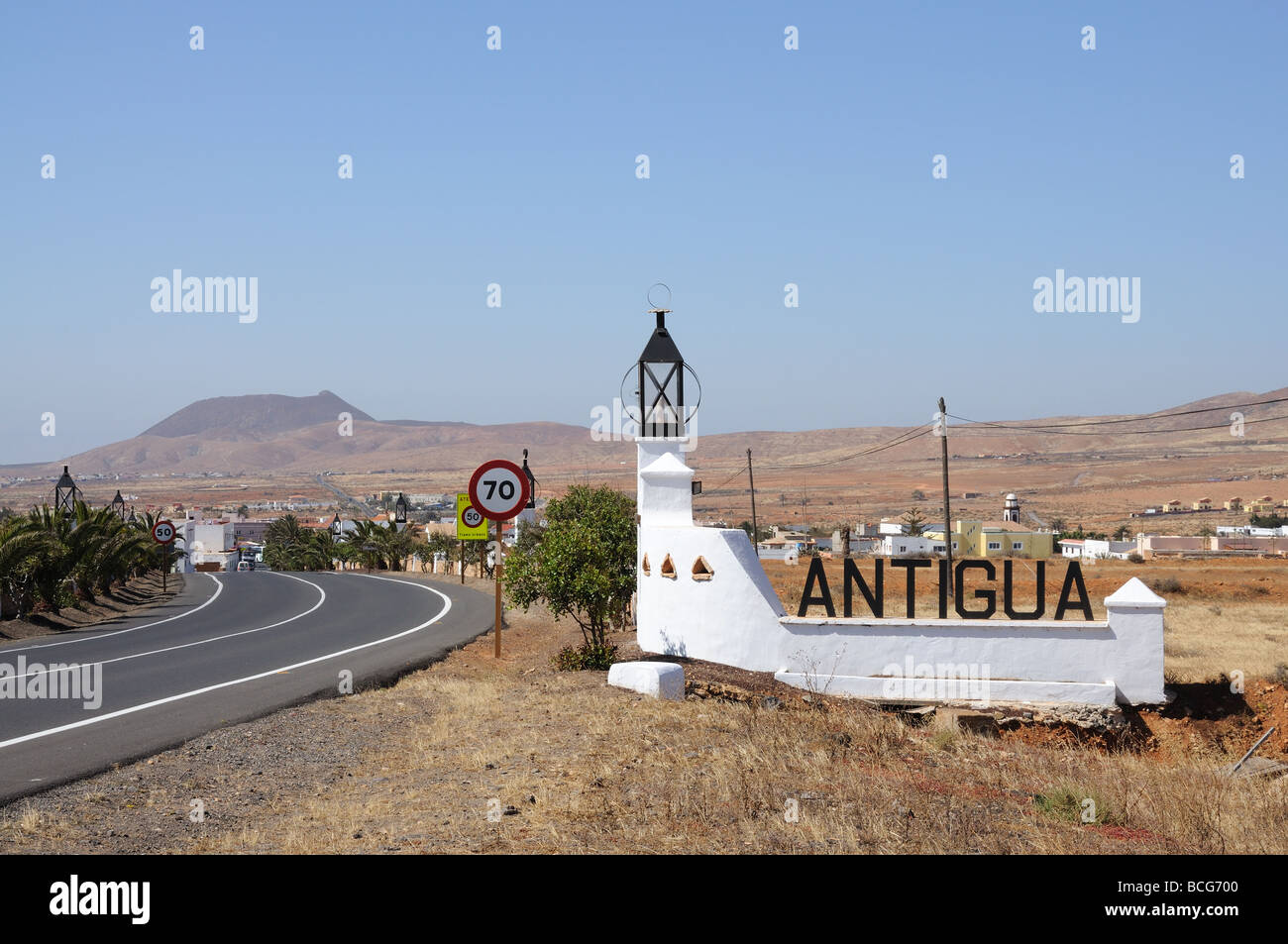 Antigua Village sur l'île canarienne de Fuerteventura, Espagne Banque D'Images