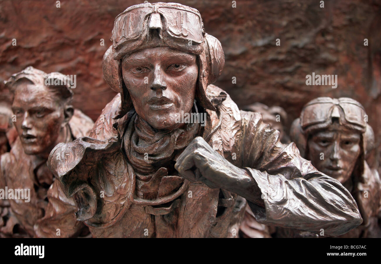 Battle of Britain Memorial situé sur la Southbank, Londres Banque D'Images