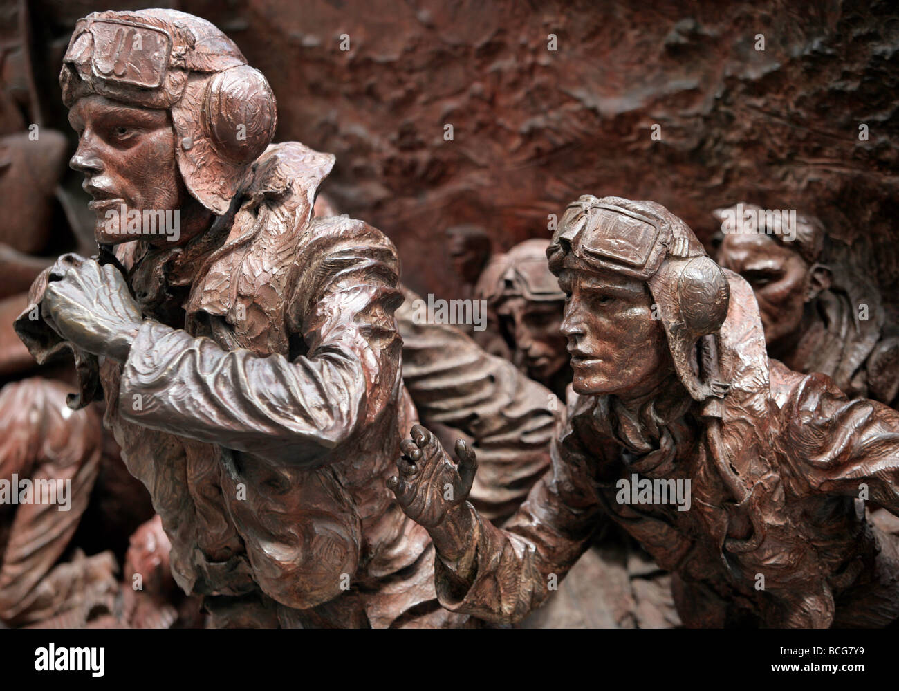 Battle of Britain Memorial situé sur la Southbank, Londres Banque D'Images