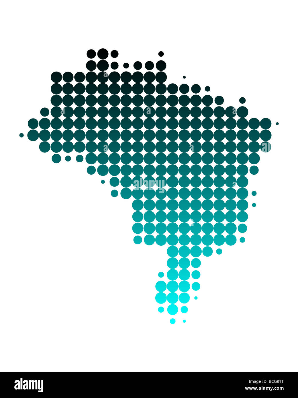 Carte du Brésil Banque D'Images