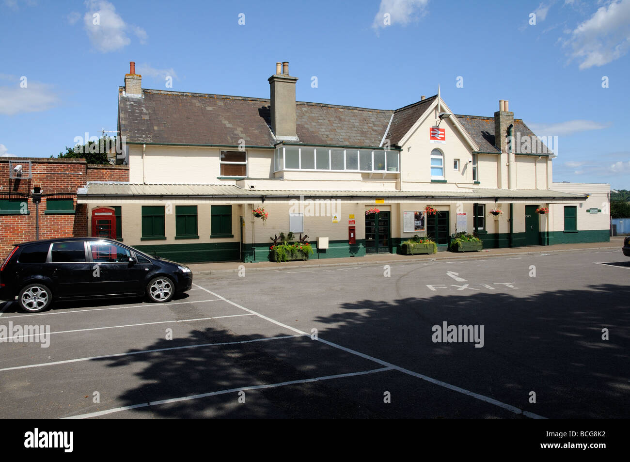 La gare ferroviaire de la ligne de l'île à l'île de Wight Sandown Angleterre UK Banque D'Images