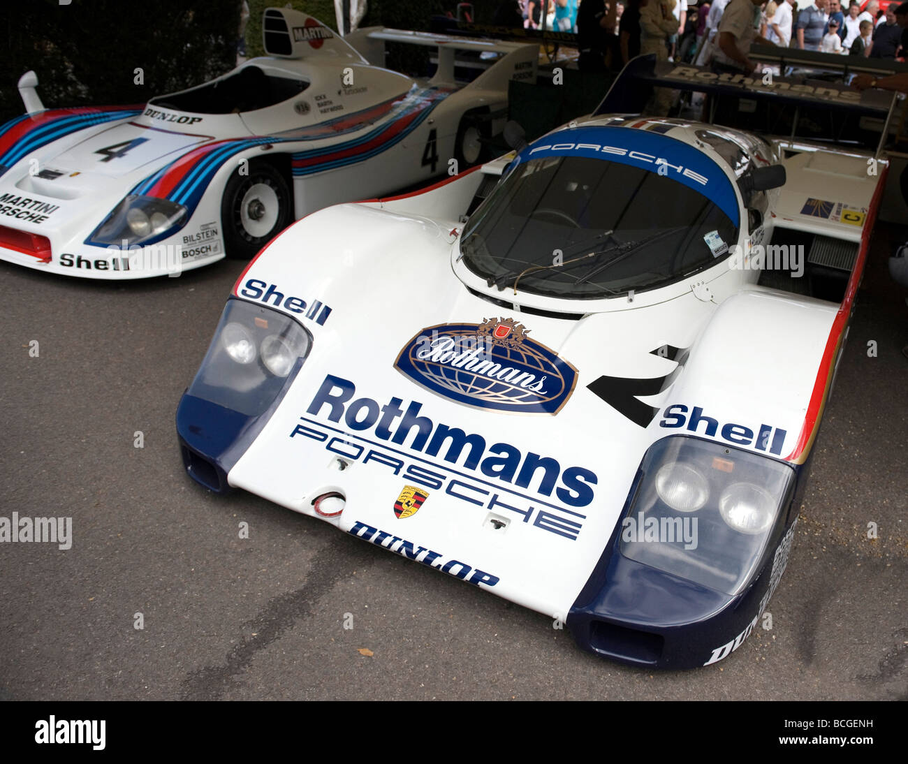 En livrée Rothmans Porsche 962 Le Mans Racer à Goodwood Festival of Speed Banque D'Images