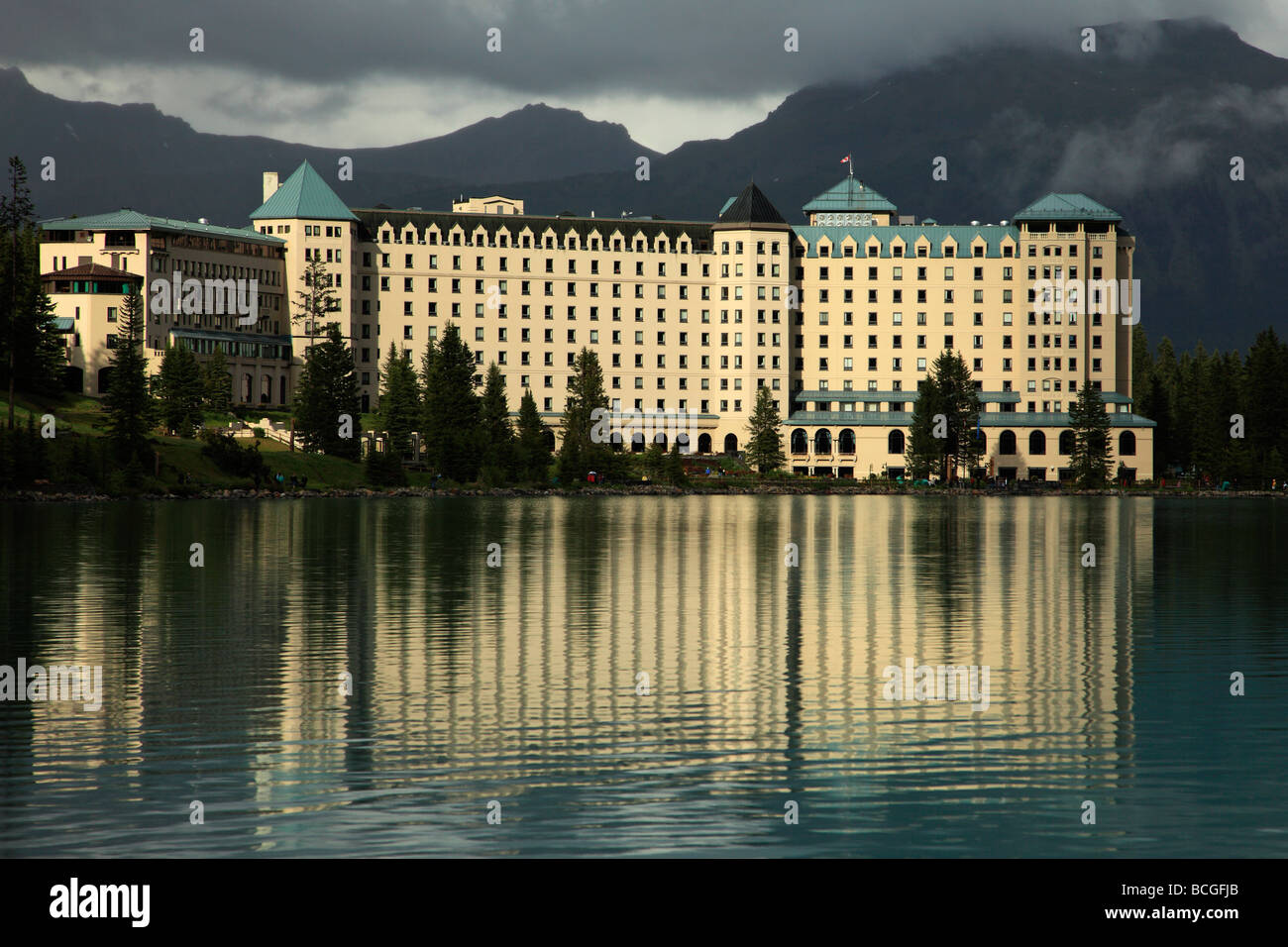 Canada Alberta Banff National Park Chateau Lake Louise hotel Banque D'Images