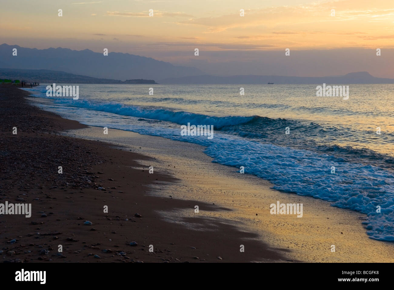 La plage de Adelianos Kampos Rethymnon Crète Banque D'Images