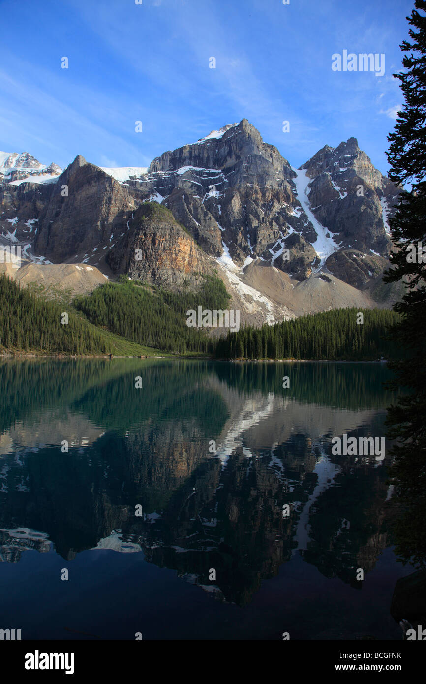 Parc national Banff Alberta Canada Moraine Lake Montagnes Rocheuses Banque D'Images