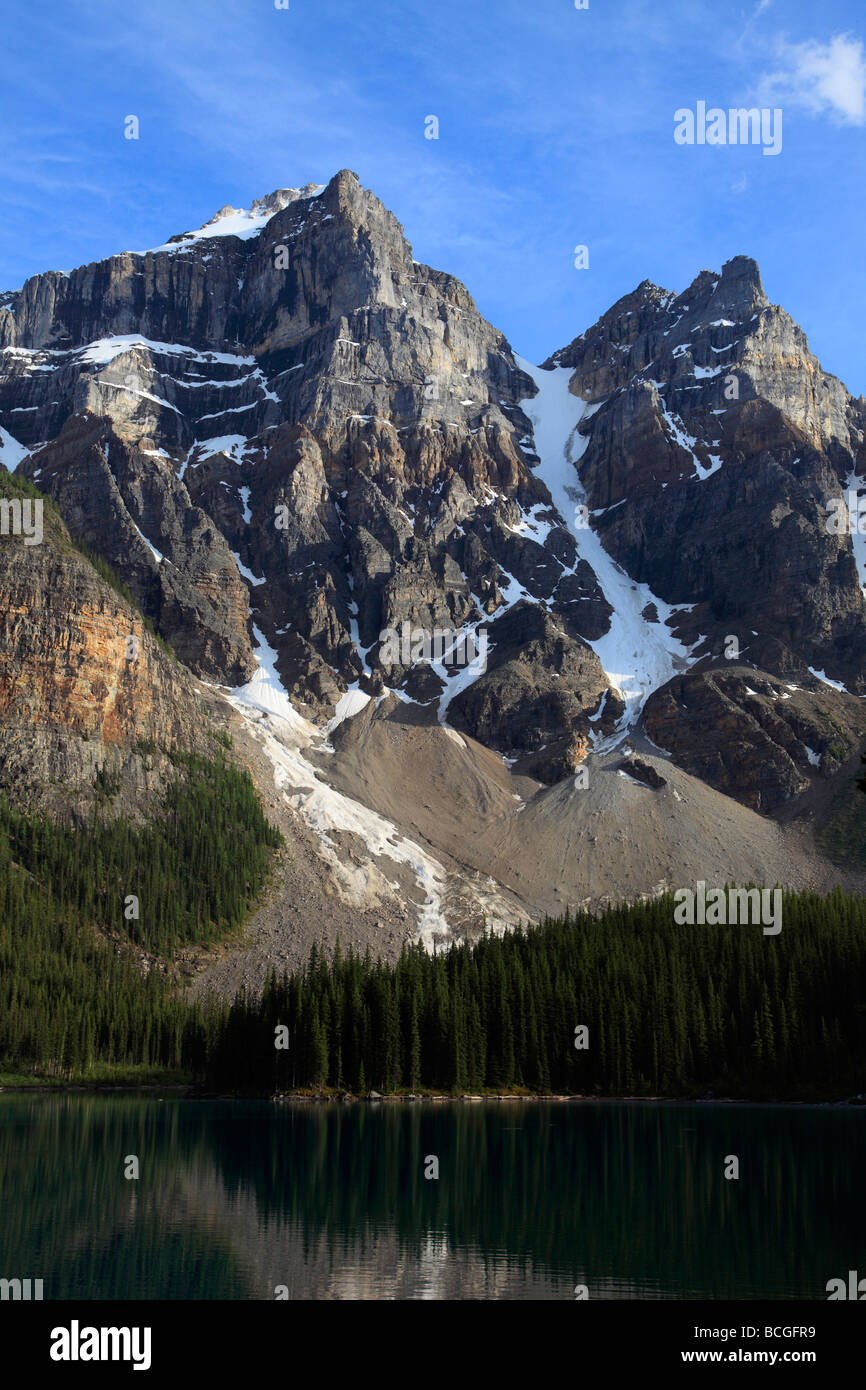 Parc national Banff Alberta Canada Moraine Lake Montagnes Rocheuses Banque D'Images