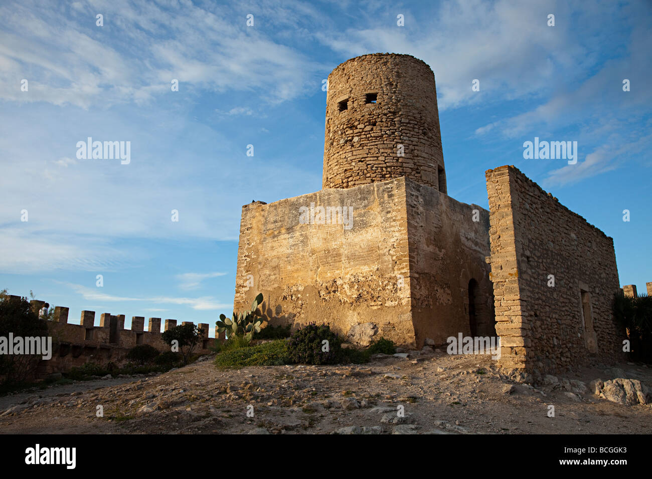 Tour de guet en ruine des Capdepera Mallorca Espagne Castell Banque D'Images