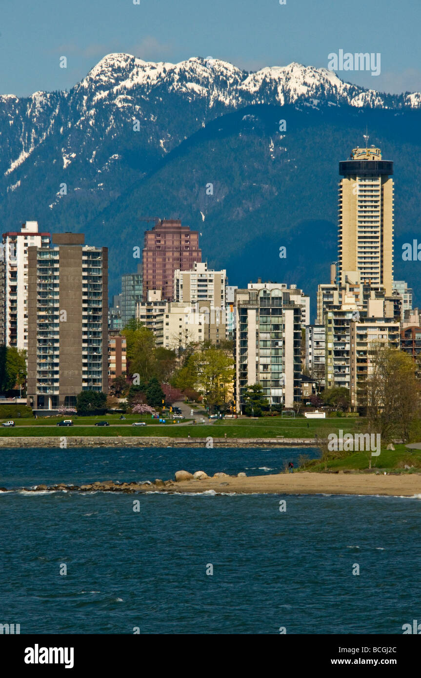 Vue depuis le parc Kitsilano Vancouver Banque D'Images