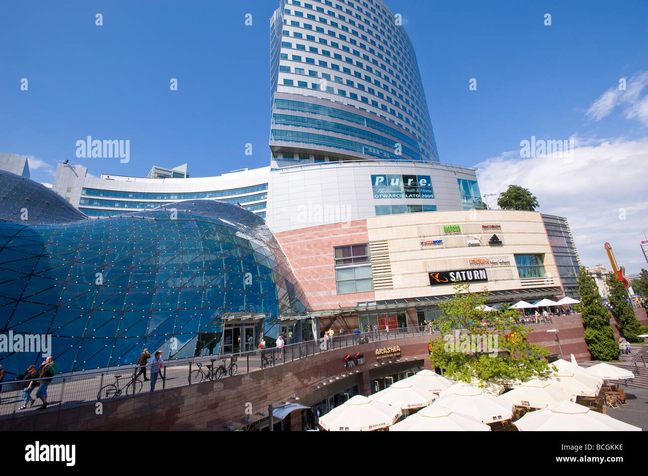 Complexe commercial moderne de Varsovie Pologne Zlote Tarasy Banque D'Images