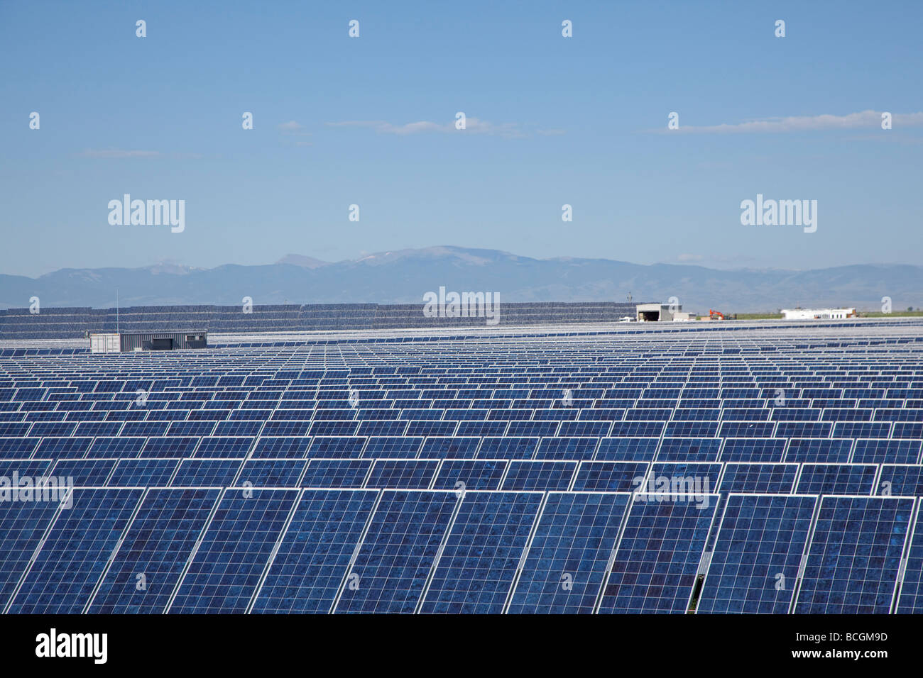 Les capteurs solaires photovoltaïques à la plus grande centrale photovoltaïque de l'United States Banque D'Images