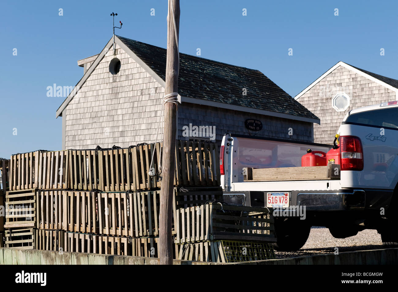 Casiers à homard, Chatham, Cape Cod, Massachusetts, USA Banque D'Images