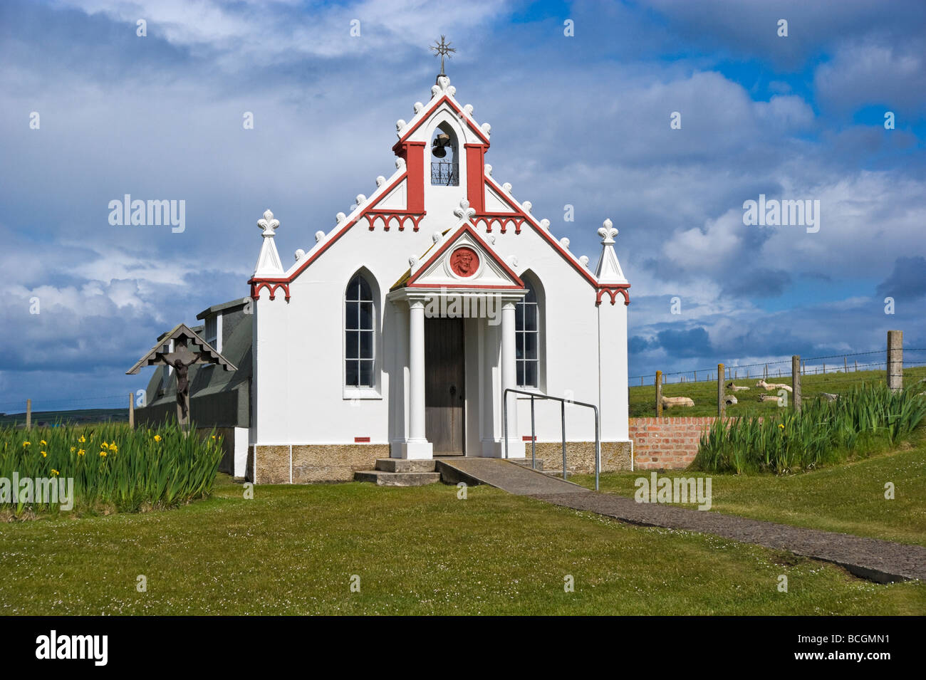La Chapelle italienne sur la petite île de Lamb Holm à Orkney Ecosse Banque D'Images