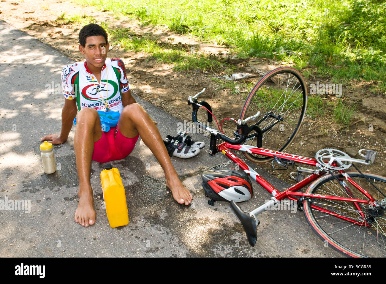 Les cyclistes de Guantanamo à Cuba Banque D'Images