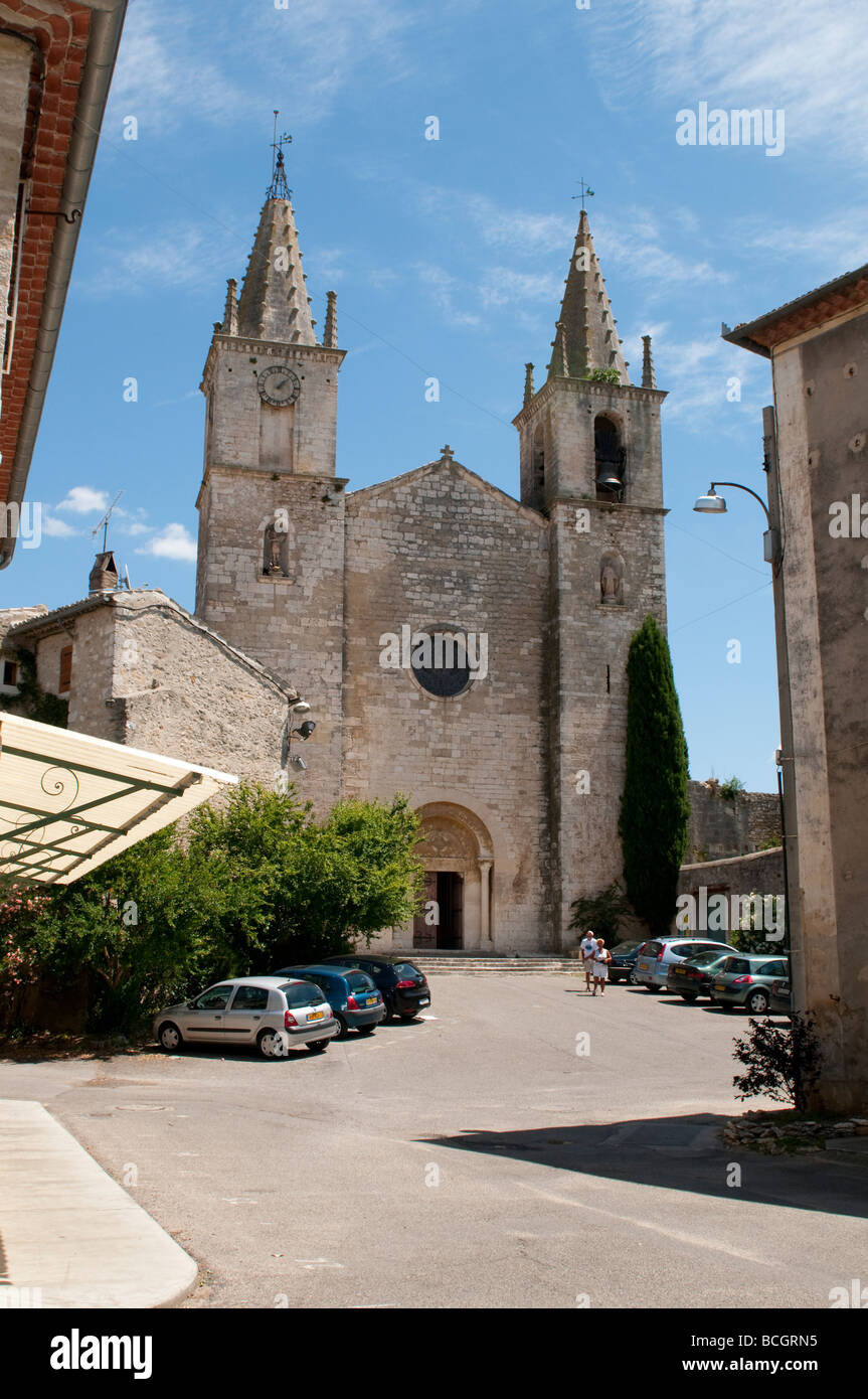 Église de Goudargues Languedoc France Banque D'Images