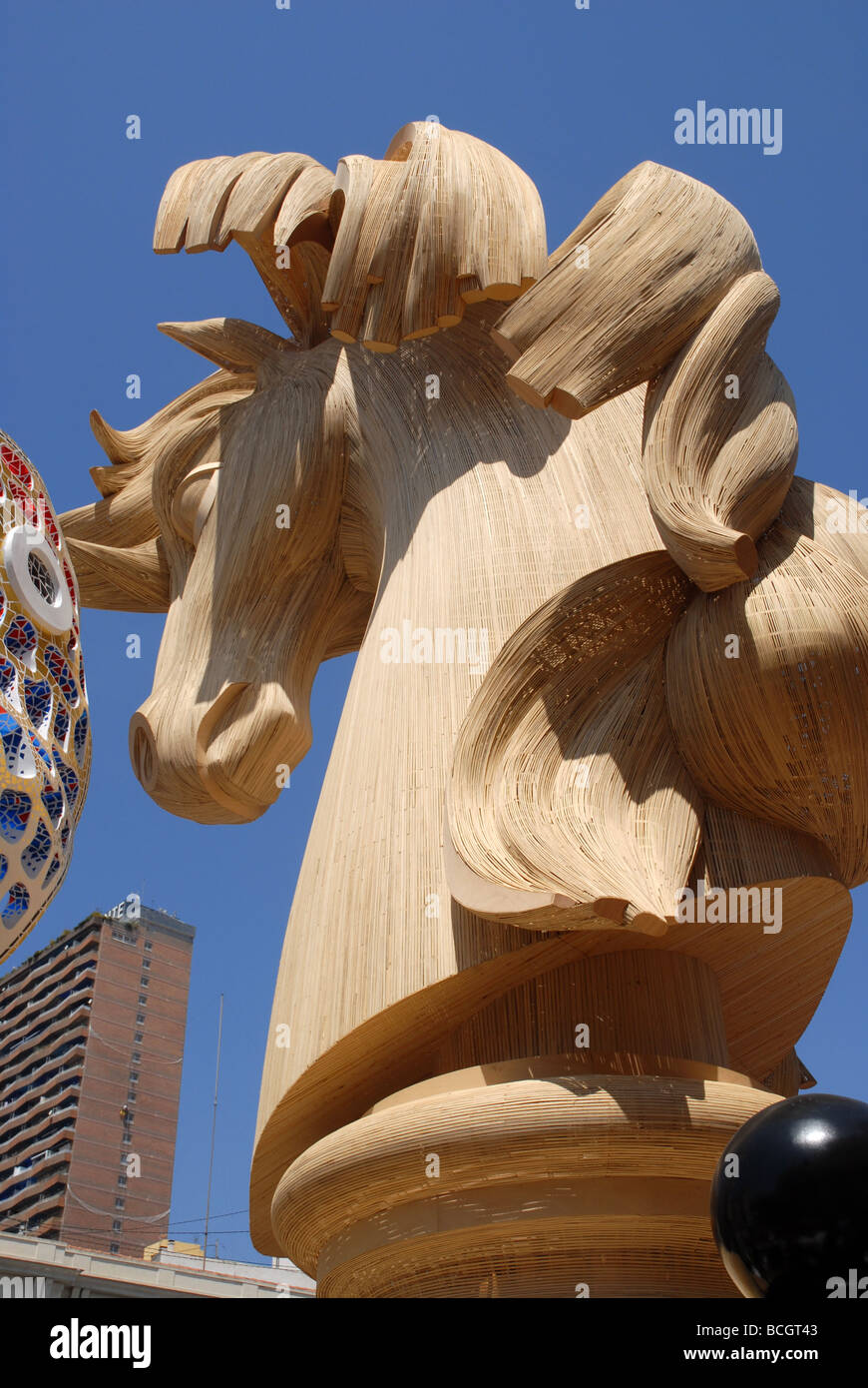 Détail de l'équipe gagnante fogueres, Las Hogueras de San Juan San Juan / Fiesta, Alicante, Communauté Valencienne, Espagne Banque D'Images