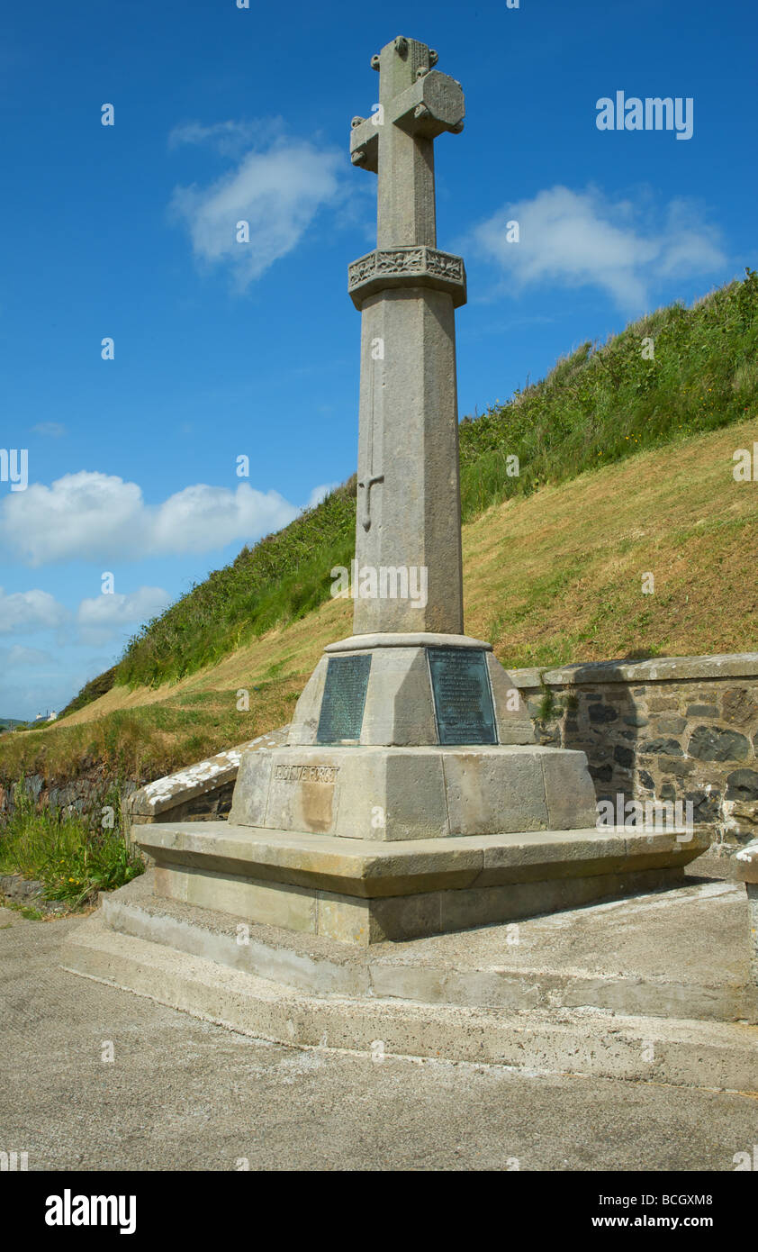 Un monument à Maxwell Park, Port William, situé sur la rive orientale de la baie de Luce à Galloway Banque D'Images