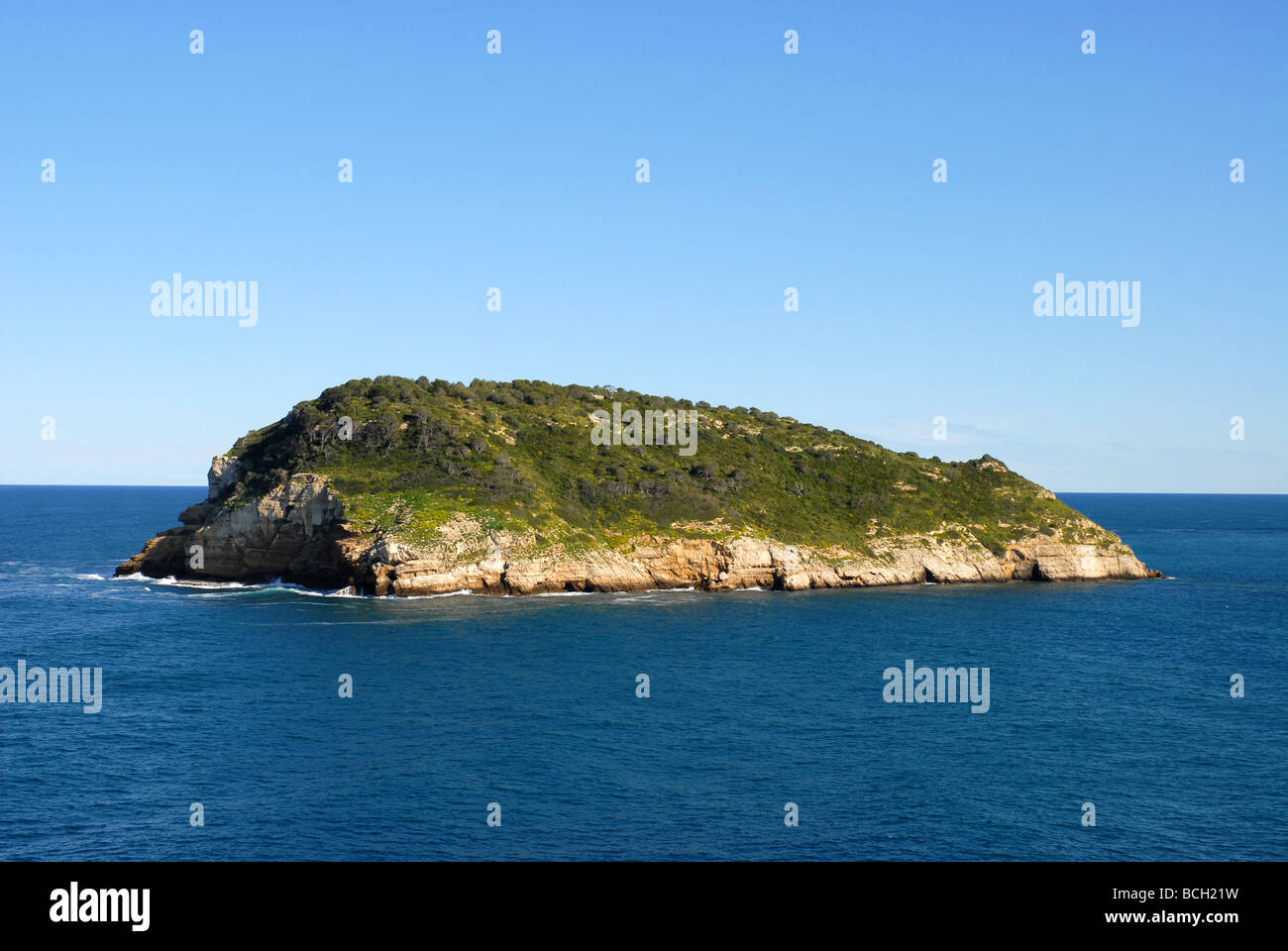 L'île de Portichol, Javea / Xabia, Province d'Alicante, Communauté Valencienne, Espagne Banque D'Images