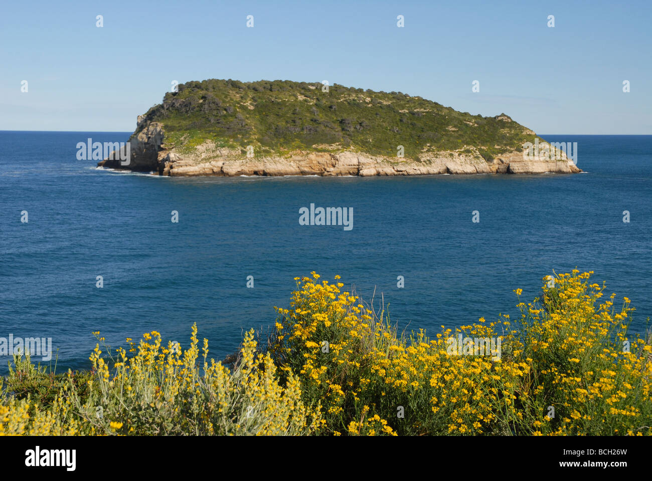 L'île de Portichol, Javea / Xabia, Province d'Alicante, Communauté Valencienne, Espagne Banque D'Images