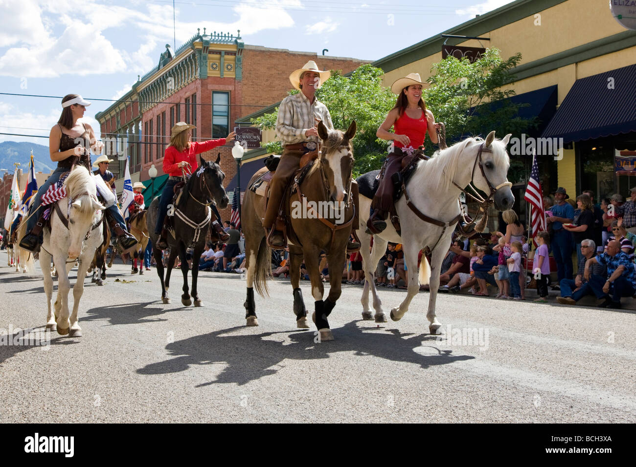 Quatrième de juillet parade dans la petite ville de montagne du Colorado de salida Banque D'Images