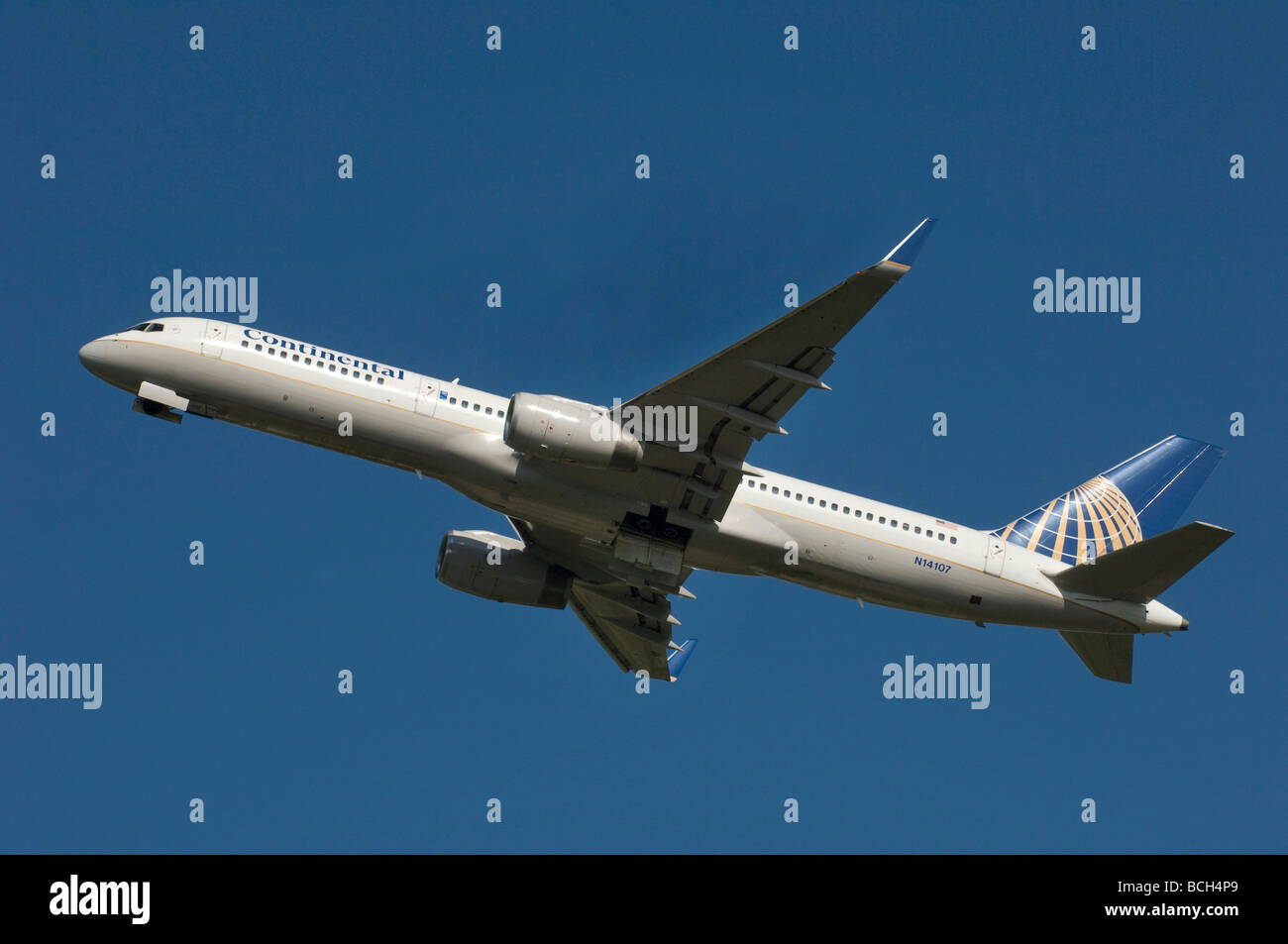 Un Boeing 757 de Continental Airlines Jet Airplane Banque D'Images