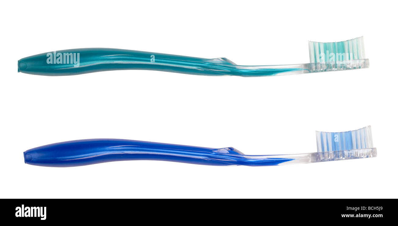 Deux brosses à dents 2 Banque D'Images
