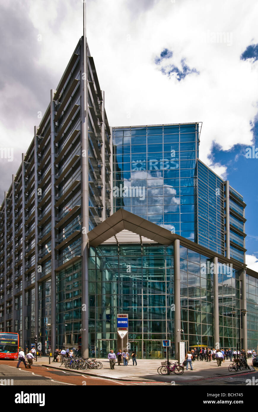 RBS - The Royal Bank of Scotland, Bishopsgate, siège, London, England, UK Banque D'Images