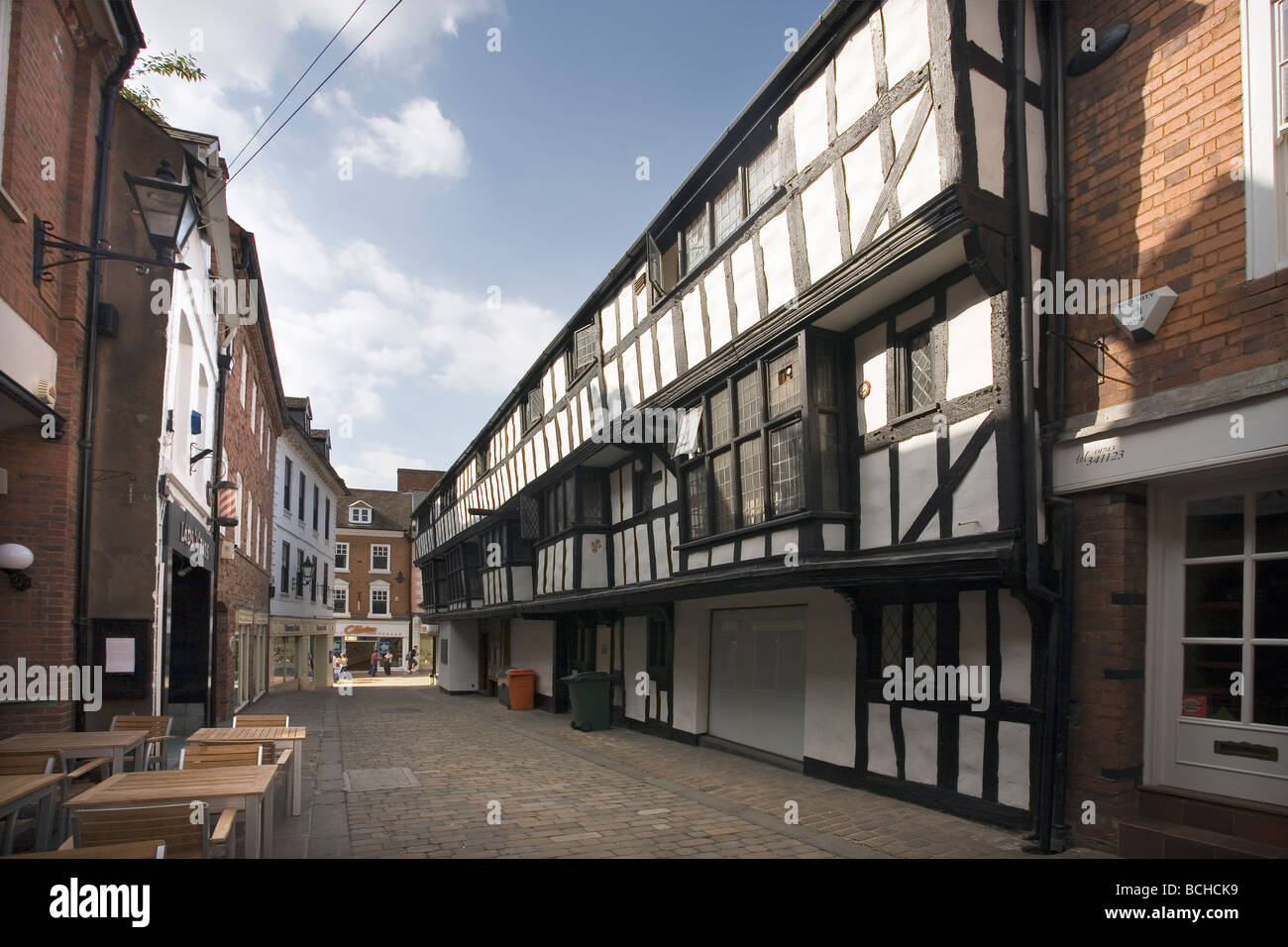 Butcher Row, Shrewsbury, Shropshire Banque D'Images