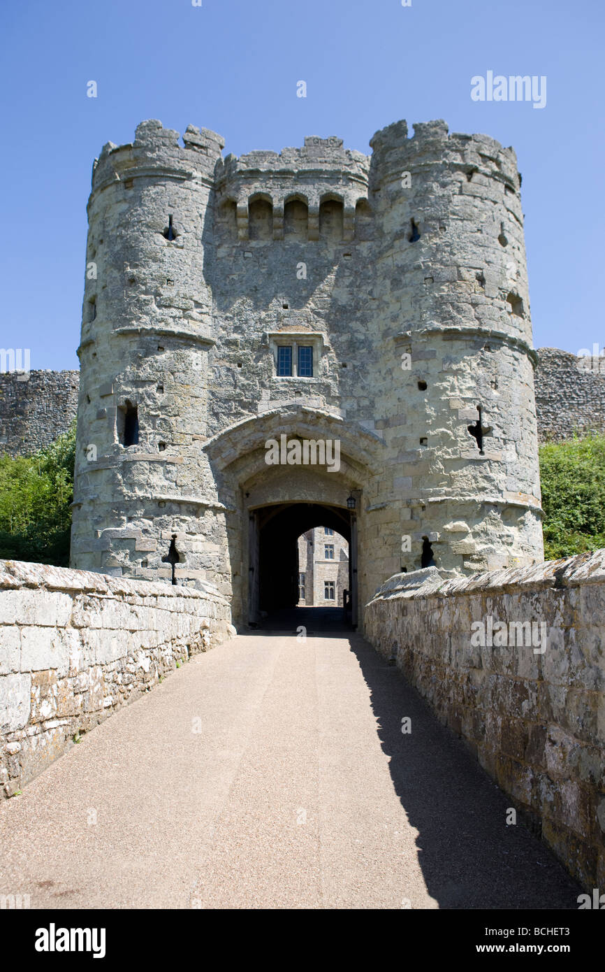 Carisbrooke Castle Gate house Isle of Wight, Angleterre Banque D'Images