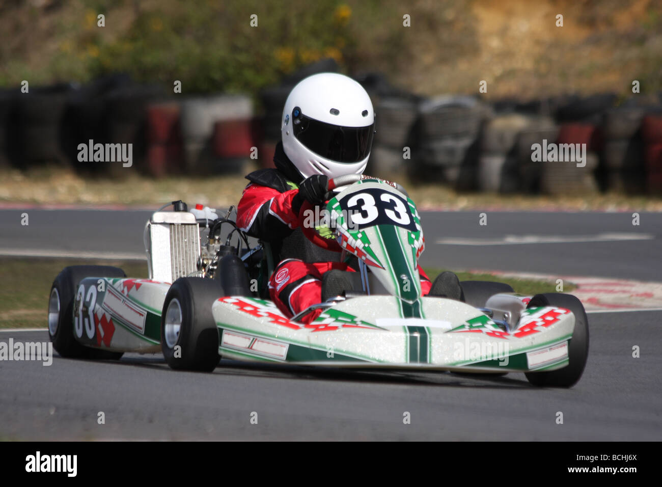 Minimax un go kart sur un coude. Banque D'Images