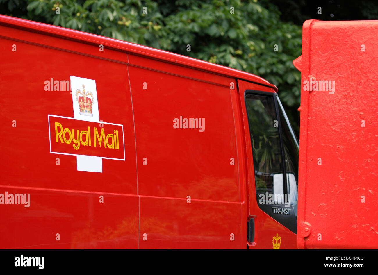 Bureau de poste de collecte de courrier van post box Banque D'Images