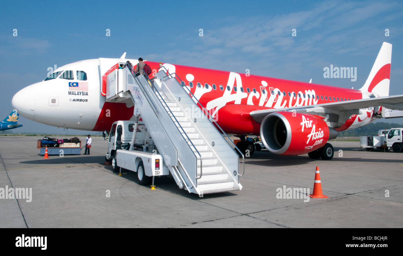 Commode Air Asia Vientiane Laos aéroport Airbus Banque D'Images